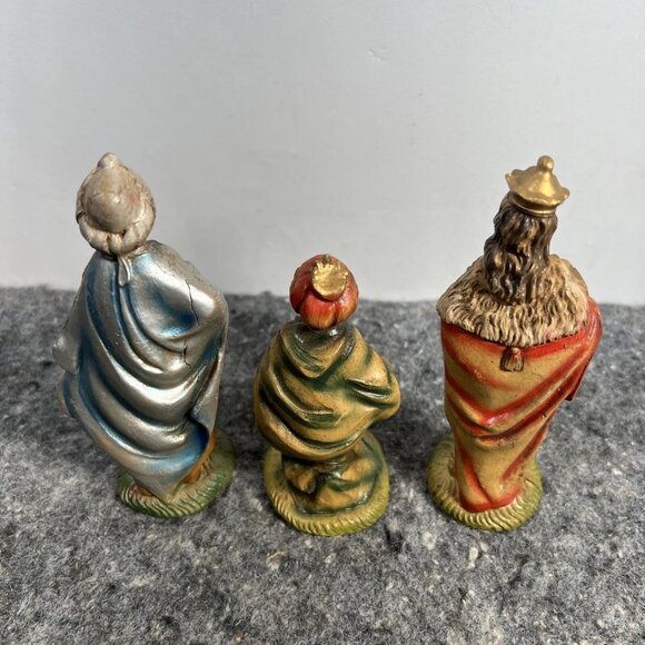 Vintage Early Italy 3 Wise Men Nativity  Gold Frankincense Myrrh Christmas - Picture 4 of 12